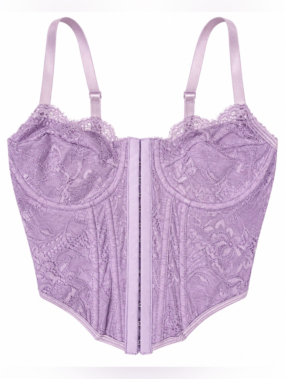 SHEIN lavender/lilac floral lace corset bustier top in size XS.